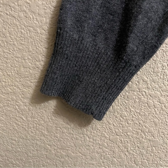 Banana Republic Men's Sweater Large Gray Shawl Collar Merino Wool Blend - Picture 6 of 16